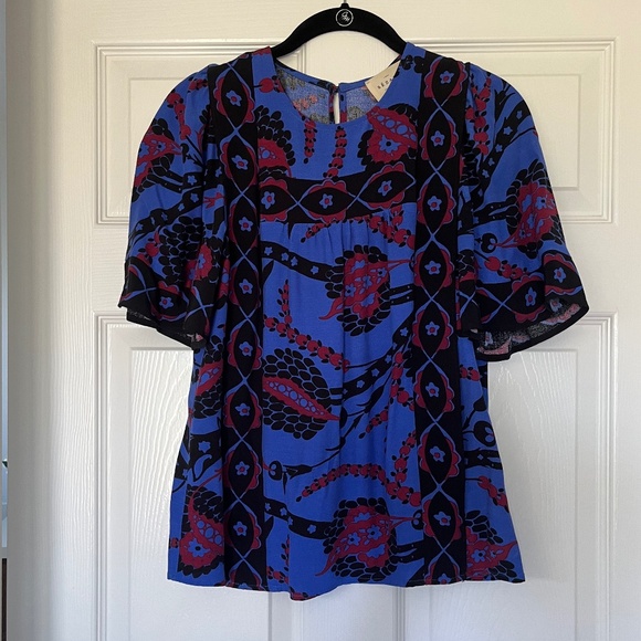 Sezane Lulla Blouse - Atla blue, size 4 - Picture 4 of 5
